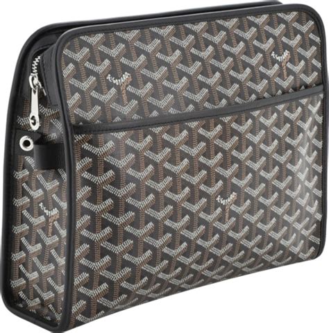 goyard jouvence mm black washbag|Goyard Jouvence Washbag Black / Brown Coated Canvas MM.